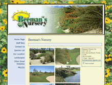 Tablet Screenshot of beemansnursery.com